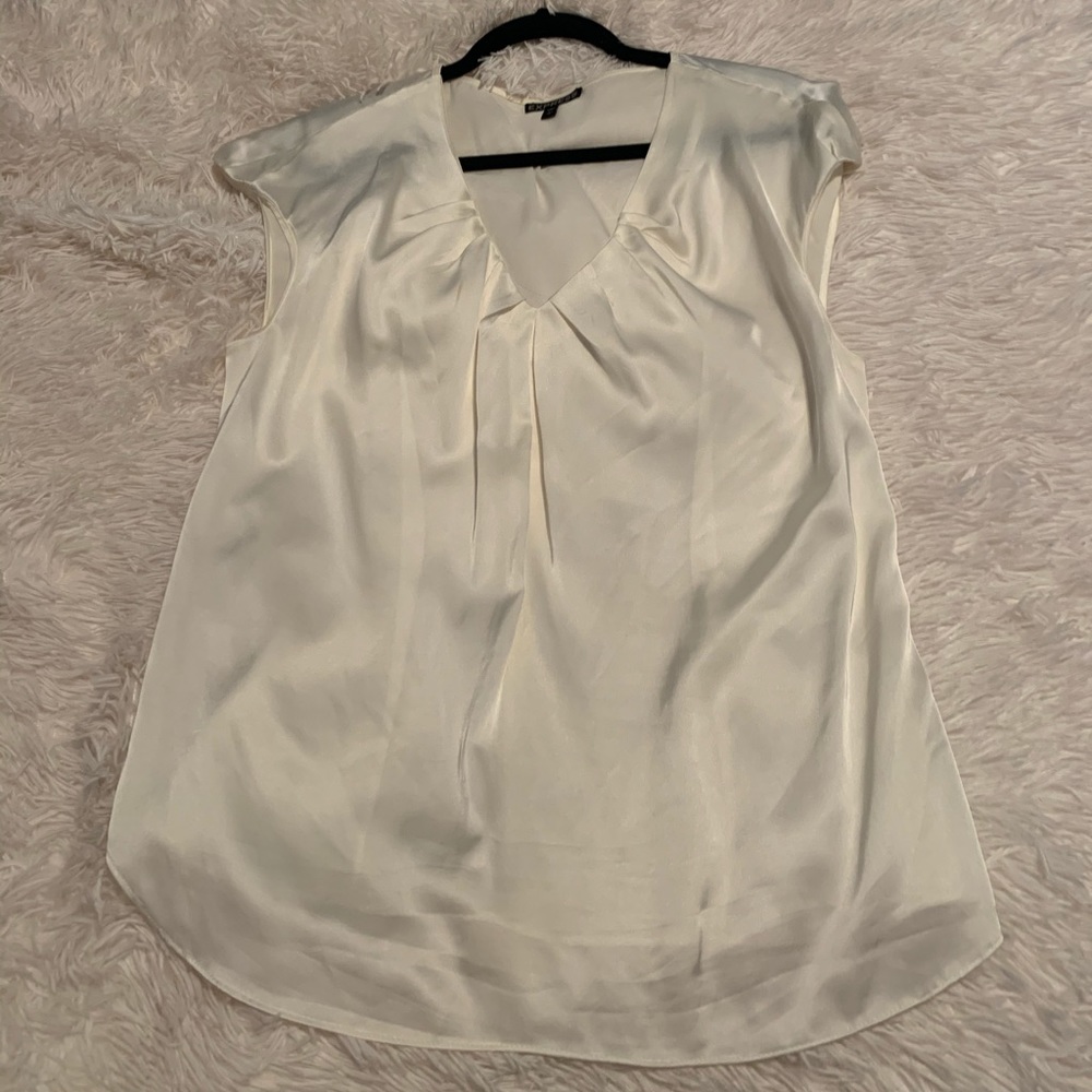 White satin blouse